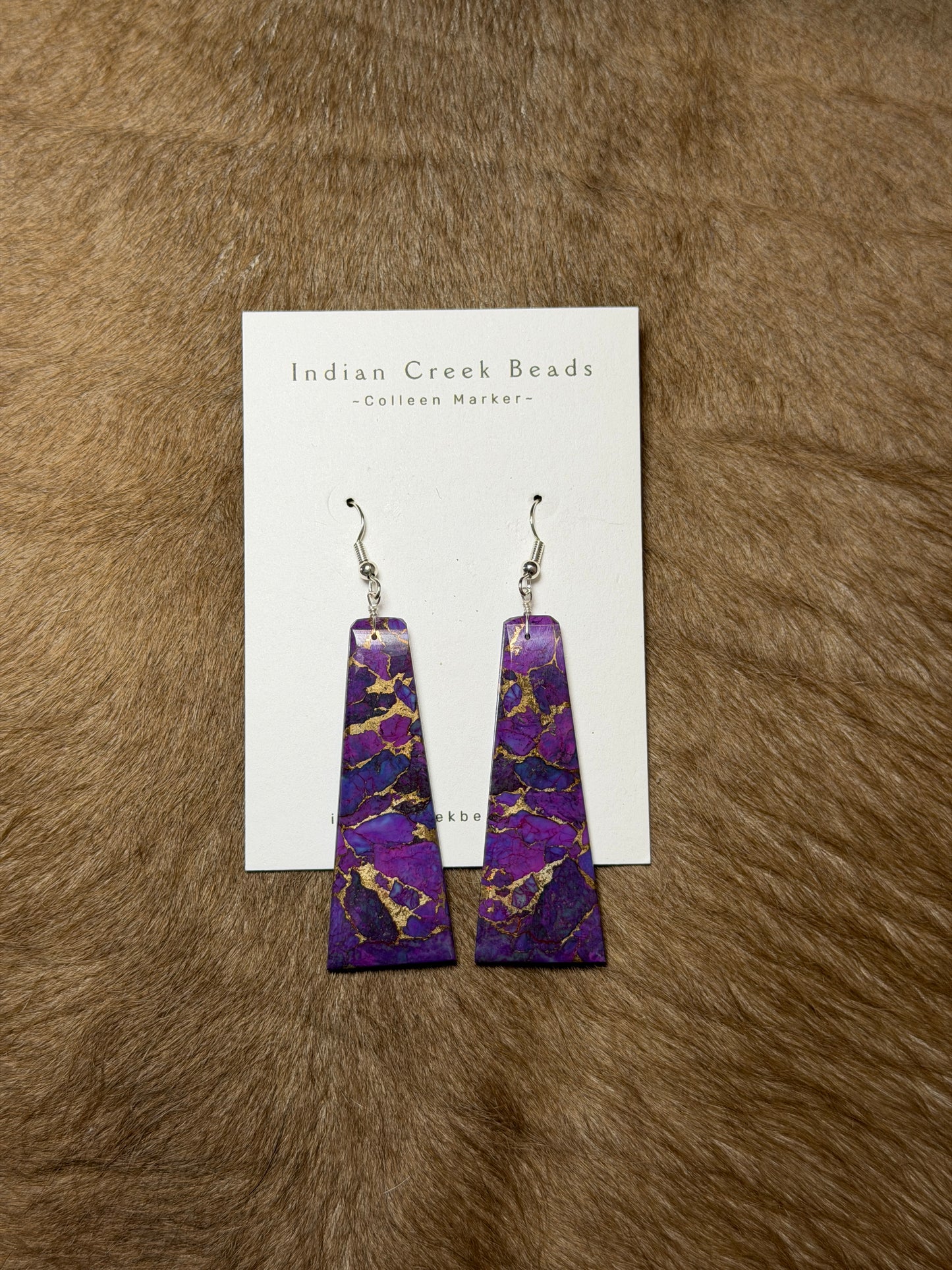 Purple Mohave Slab Earrings