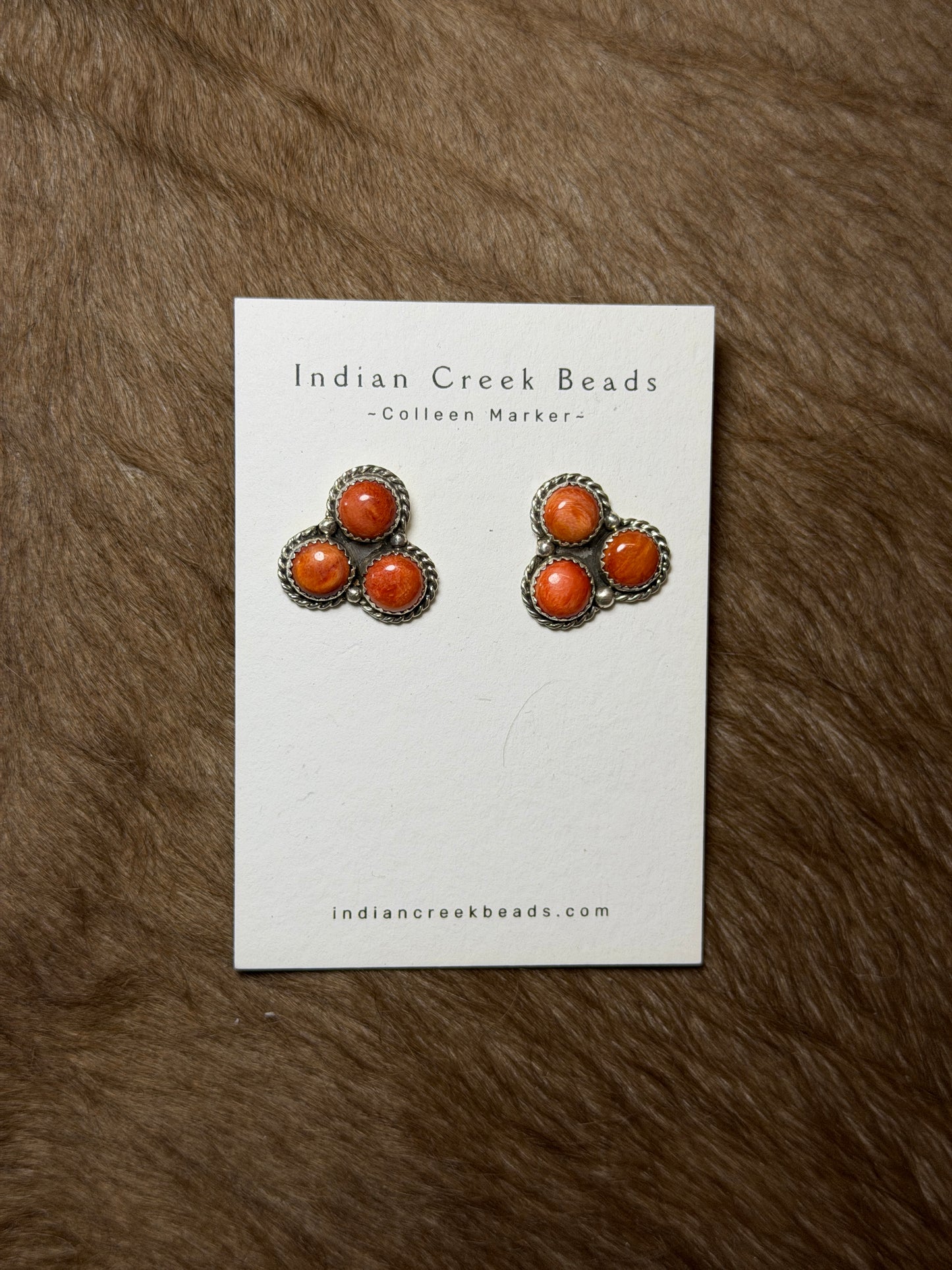 3 Stone Spiny Earrings