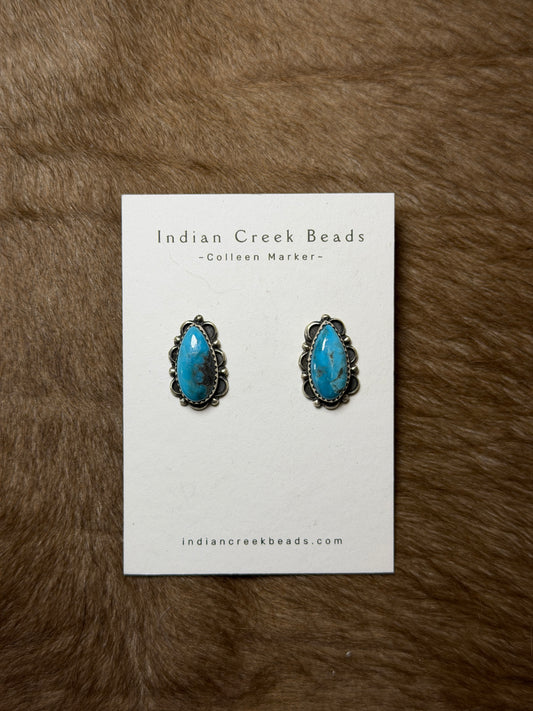 Kingman Turquoise Stud Earrings