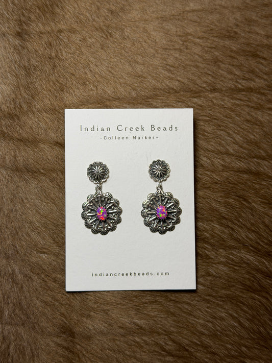 Hot Pink Opal Conchos
