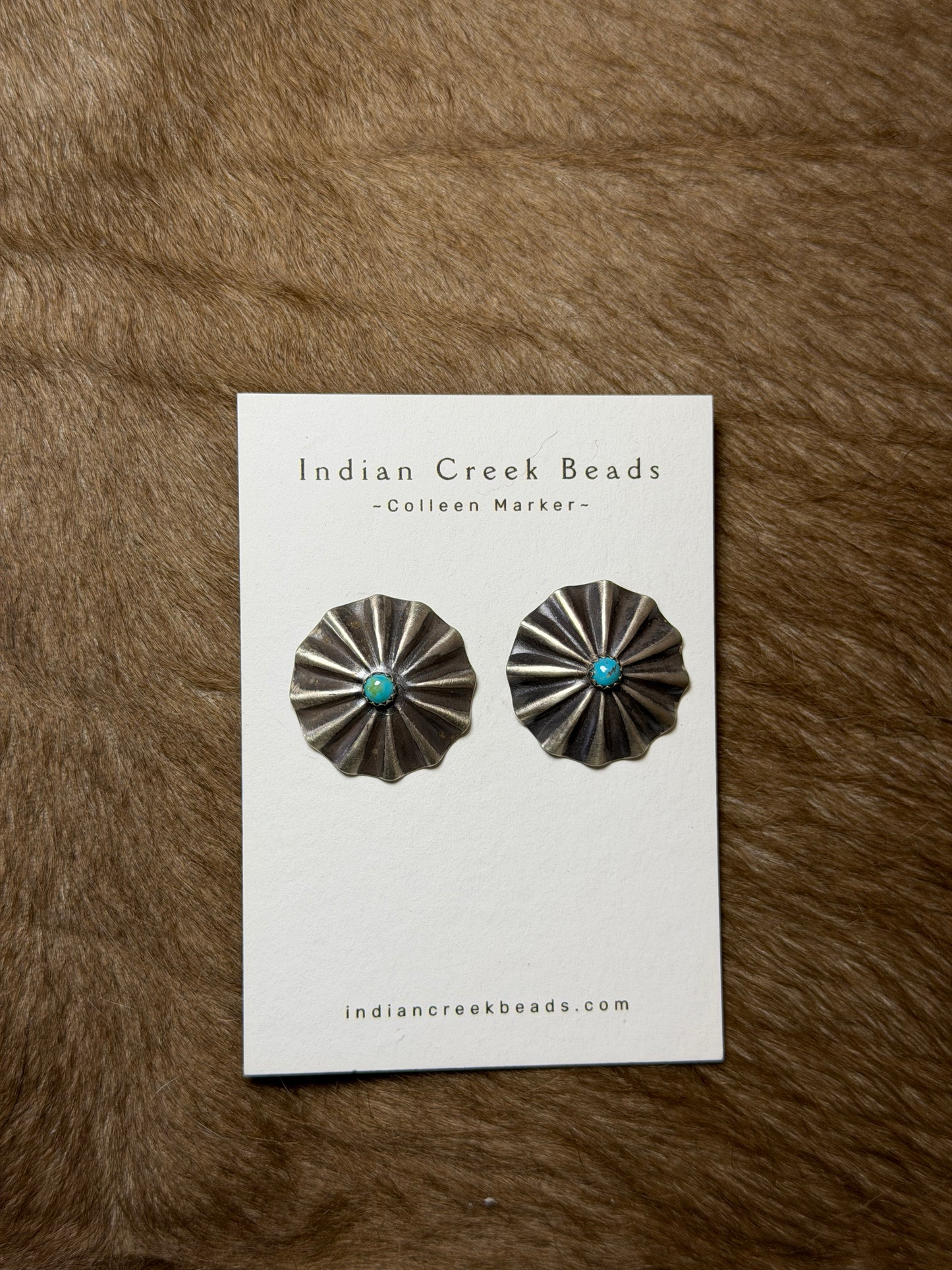 Sterling Bubble Turquoise Earrings