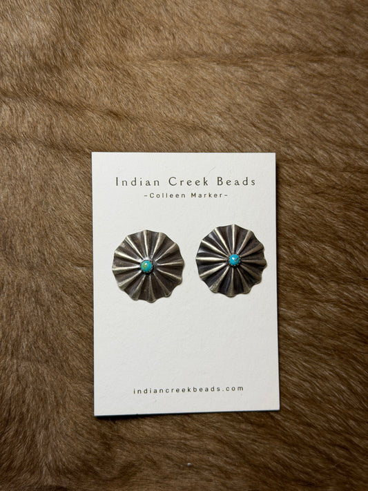 Sterling Bubble Turquoise Earrings