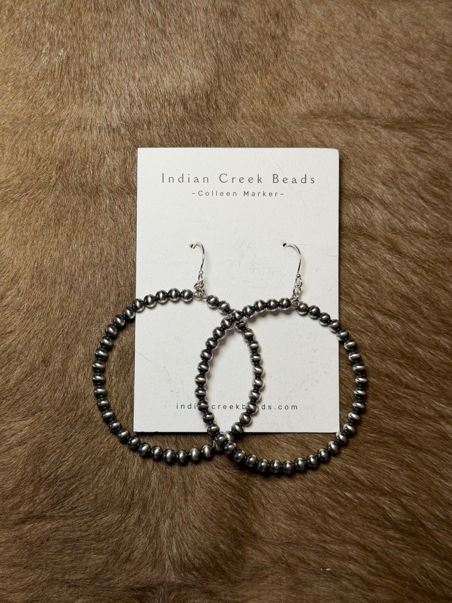 4mm Sterling Pearl Hoop Earrings