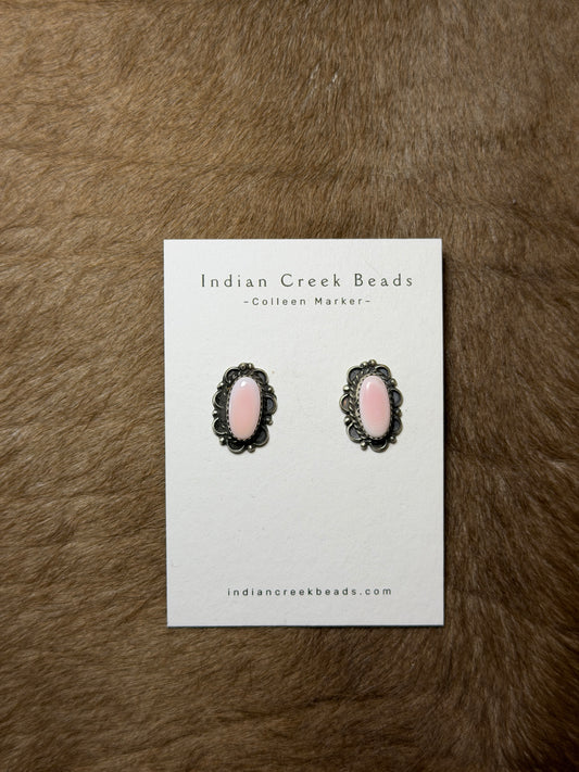 Pink Conch Earrings