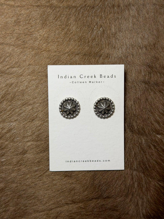 Large Detail Concho Earrings