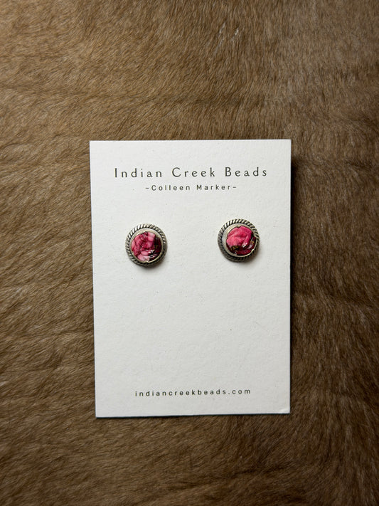 Rose Dahlia Flower Studs