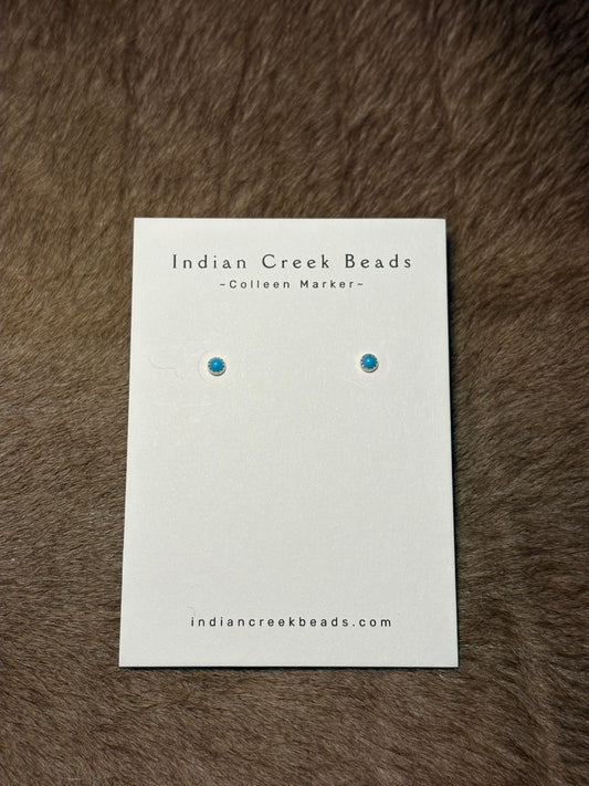 3mm Sterling Turquoise Studs