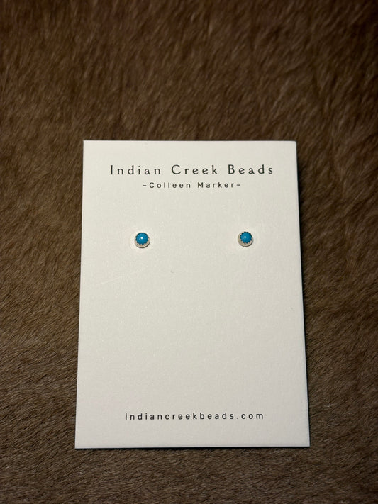 5mm Sterling Turquoise Studs