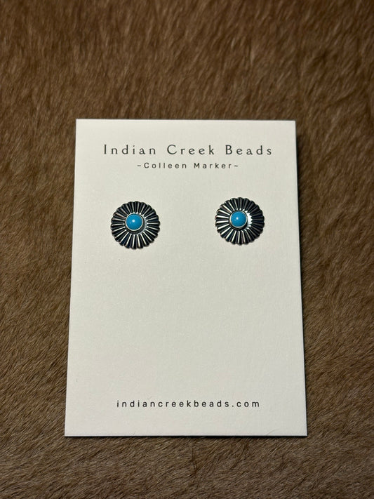 Sterling Flower & Turquoise