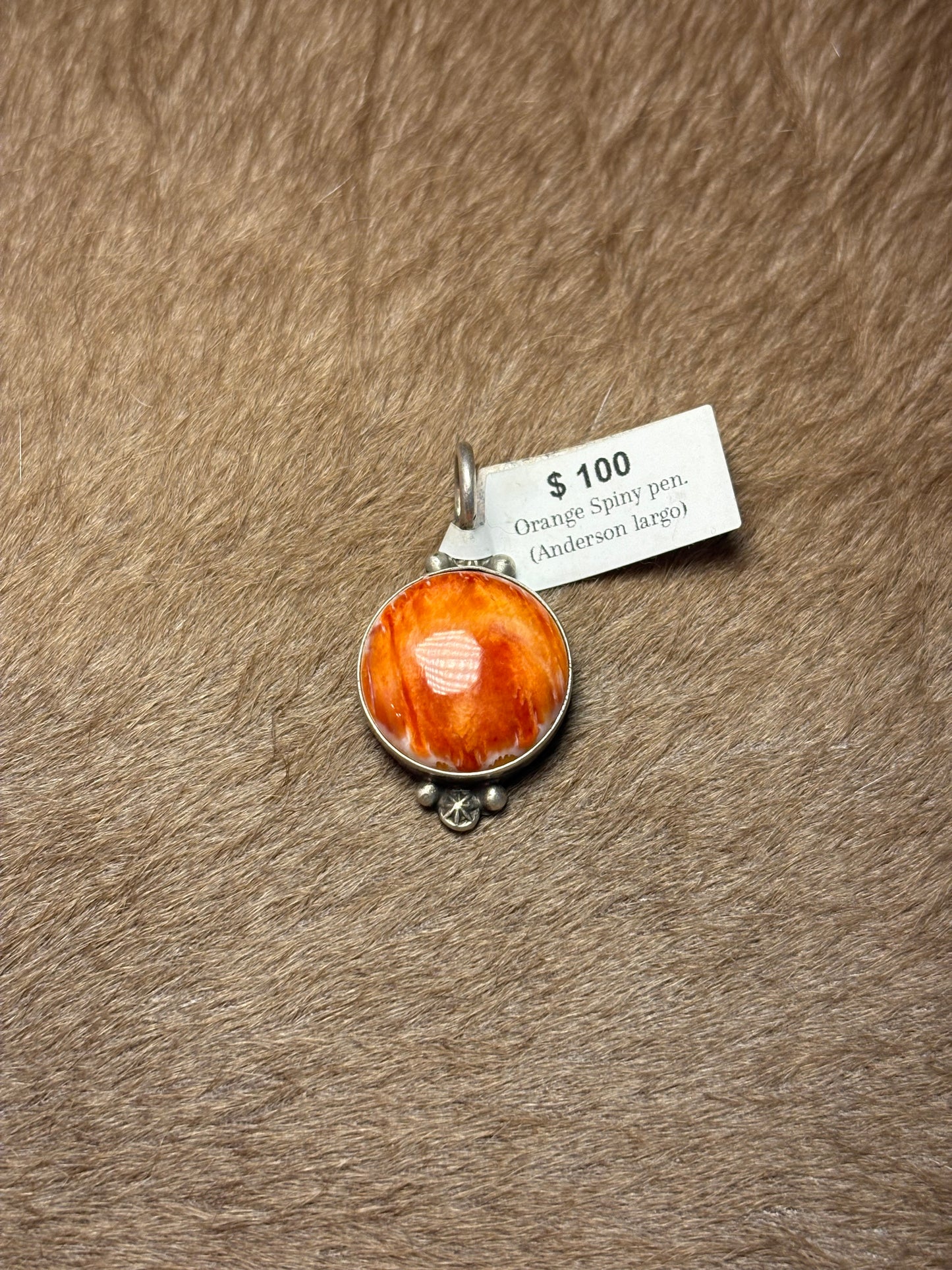 Orange Spiny Pendant