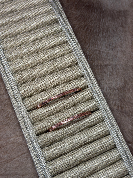 Stamped Thin Copper Cuff
