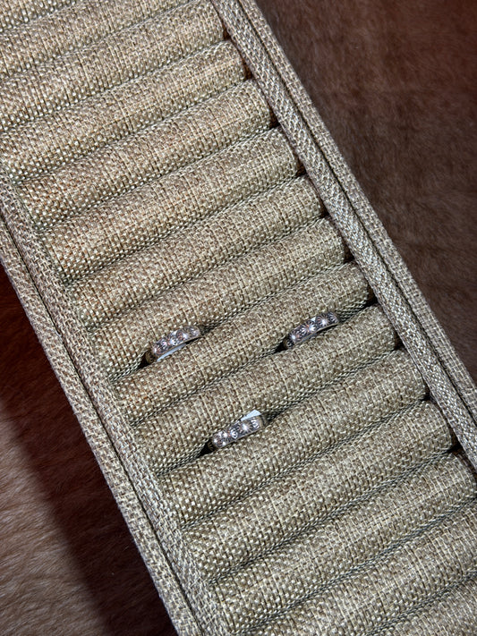 Starburst Sterling Stacker Ring