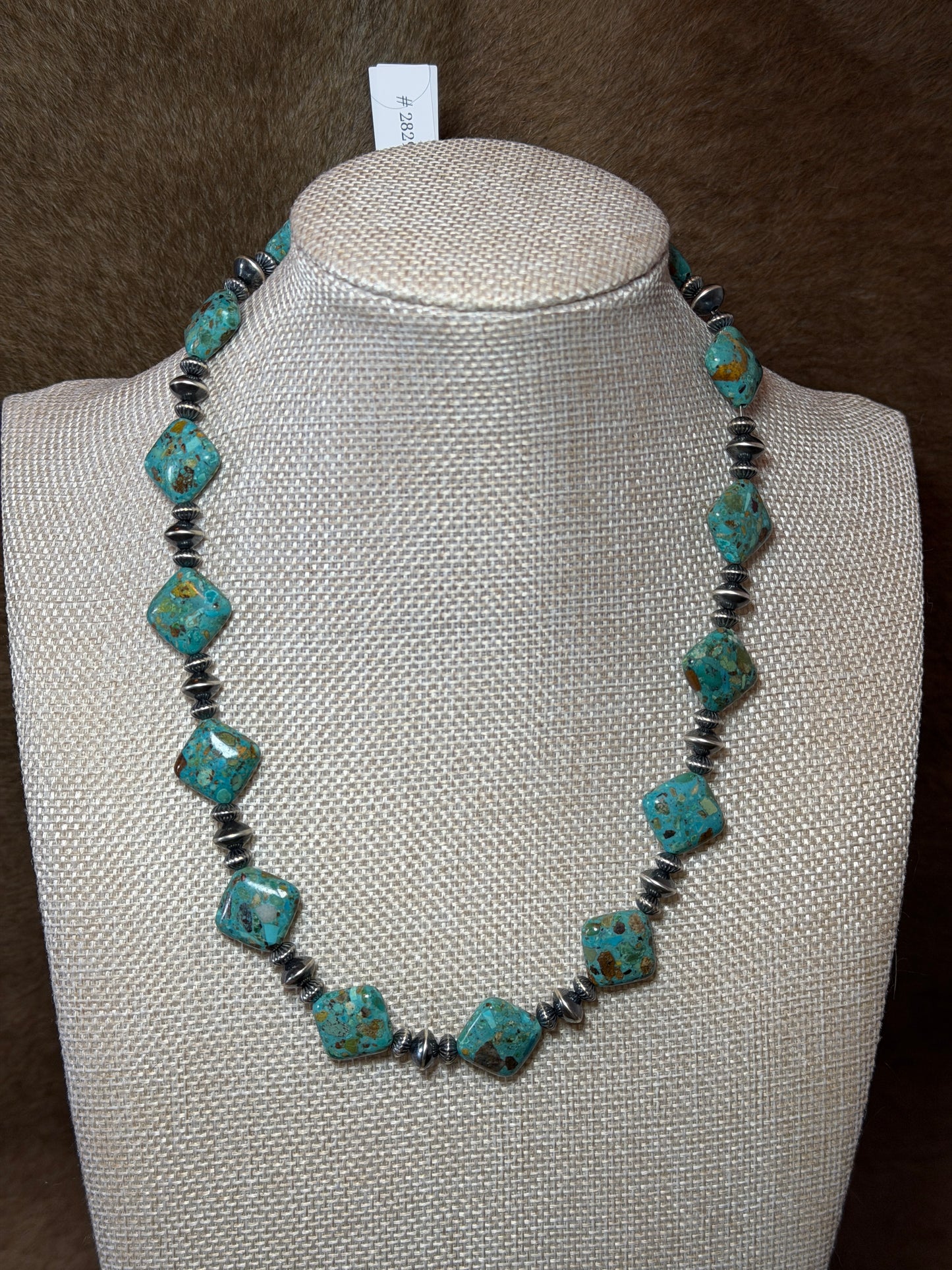 18-19.5" Turquoise & Saucer