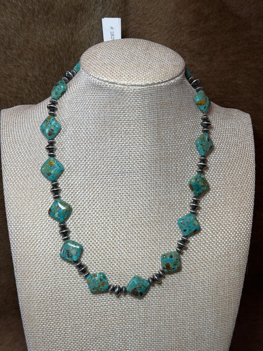 18-19.5" Turquoise & Saucer