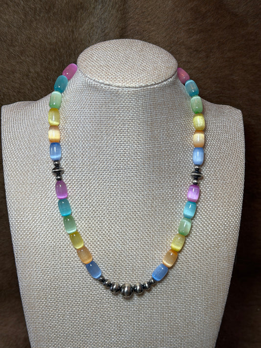 18.5-20" Multi-Stone Selenite & Pearl