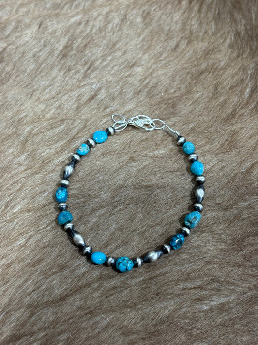 7-8" Pearl & Turquoise