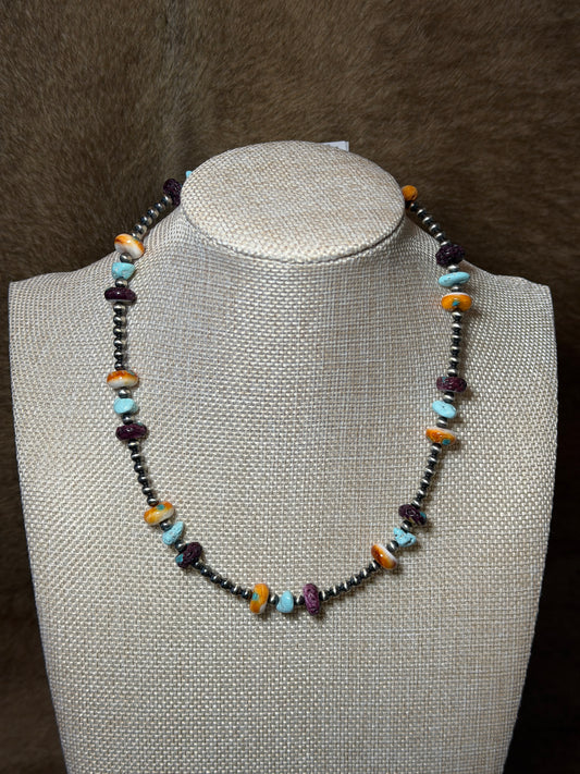 16.5-18" Multi Stone & Pearl
