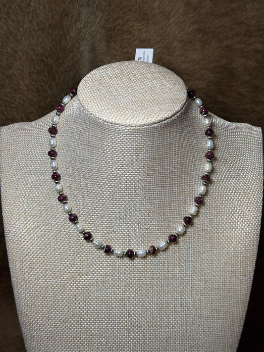 15-16.5" Freshwater Pearl & Purple Spiny