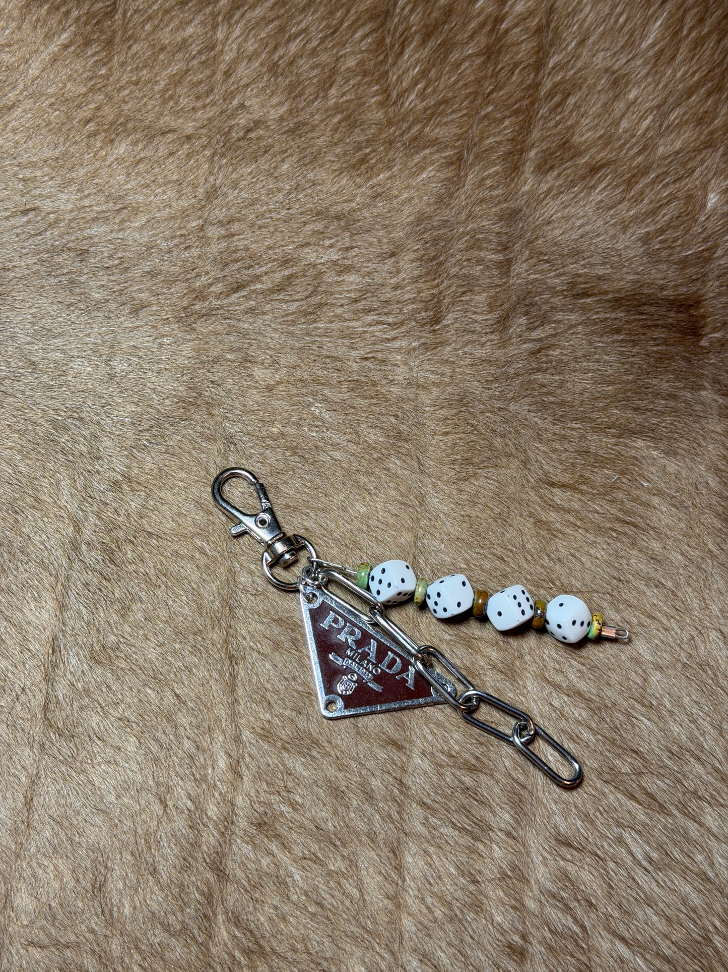 Turquoise Prada Bag Charm