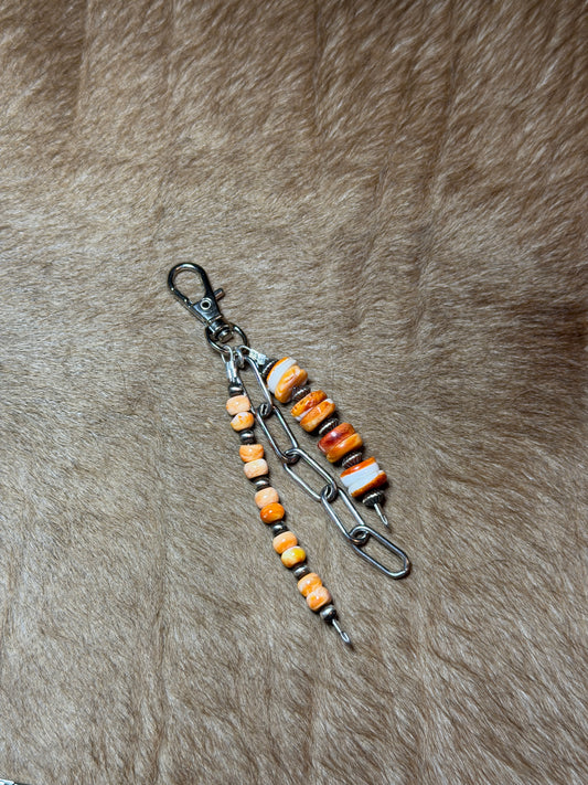 Orange Spiny Bag Charm