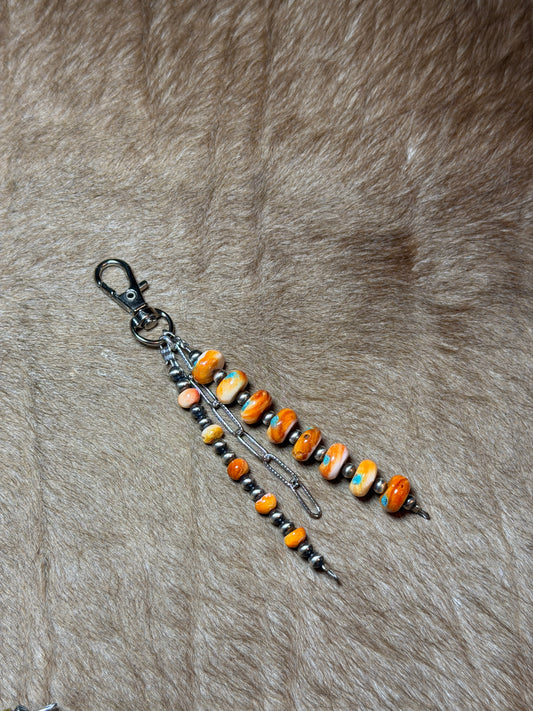 Orange Spiny Bag Charm