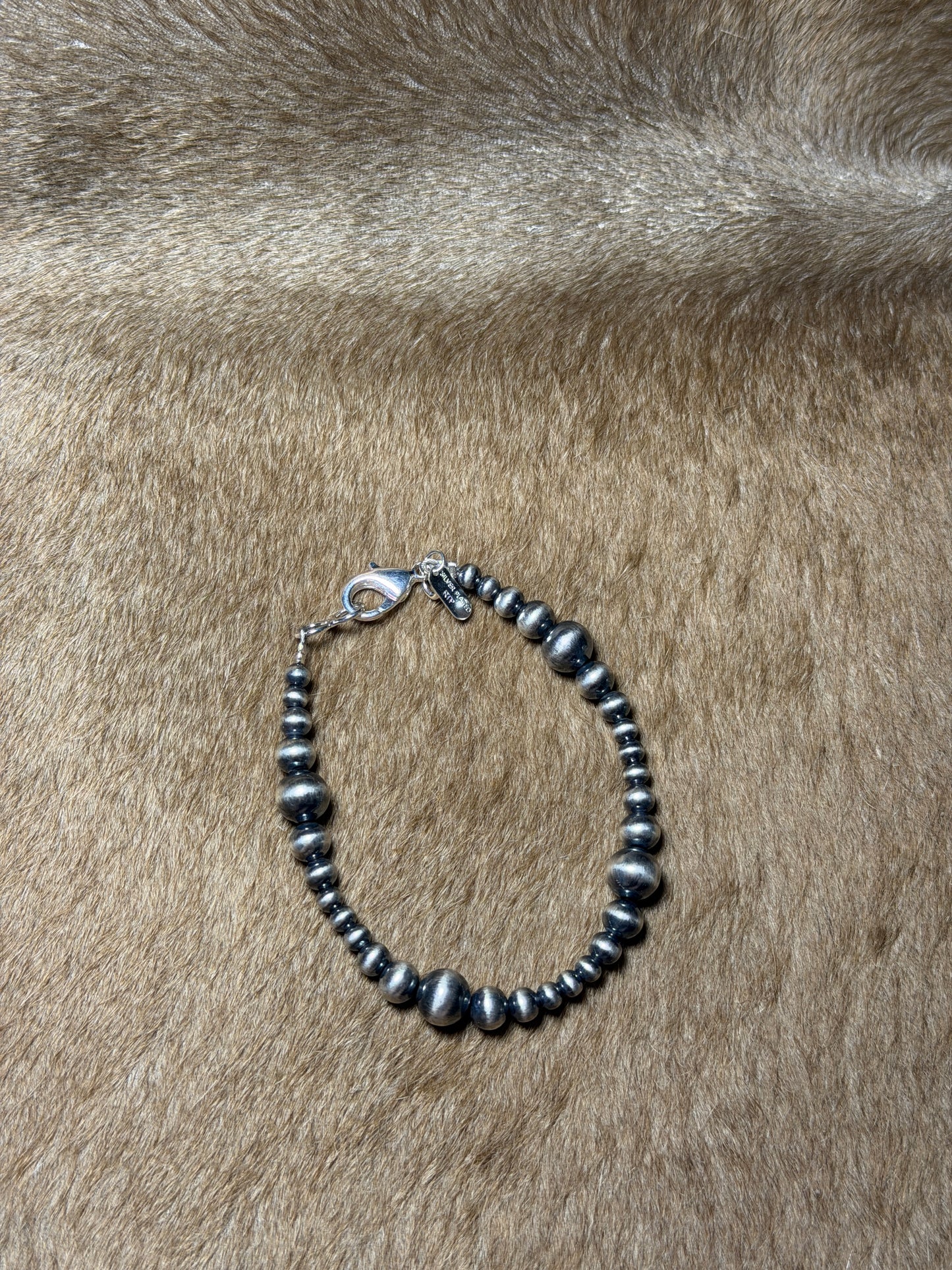 7.5" 4-8mm Silver Plated Pearls