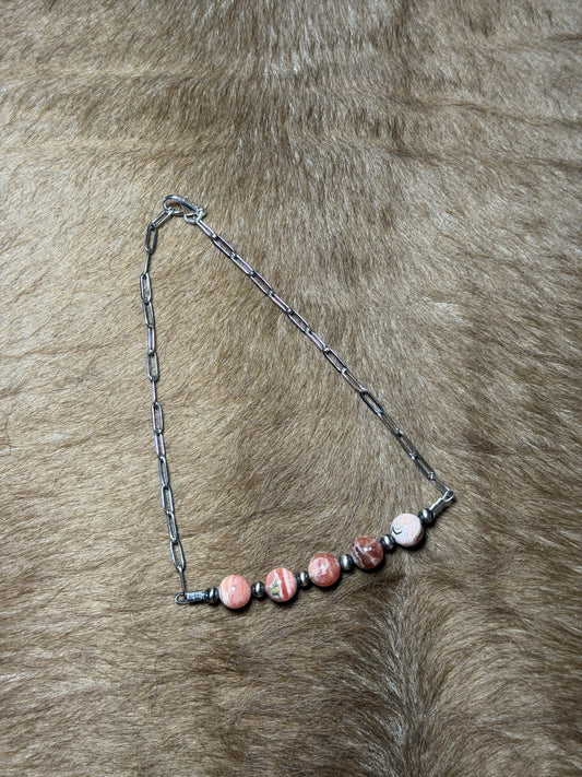12" Rhodochrosite Anklet