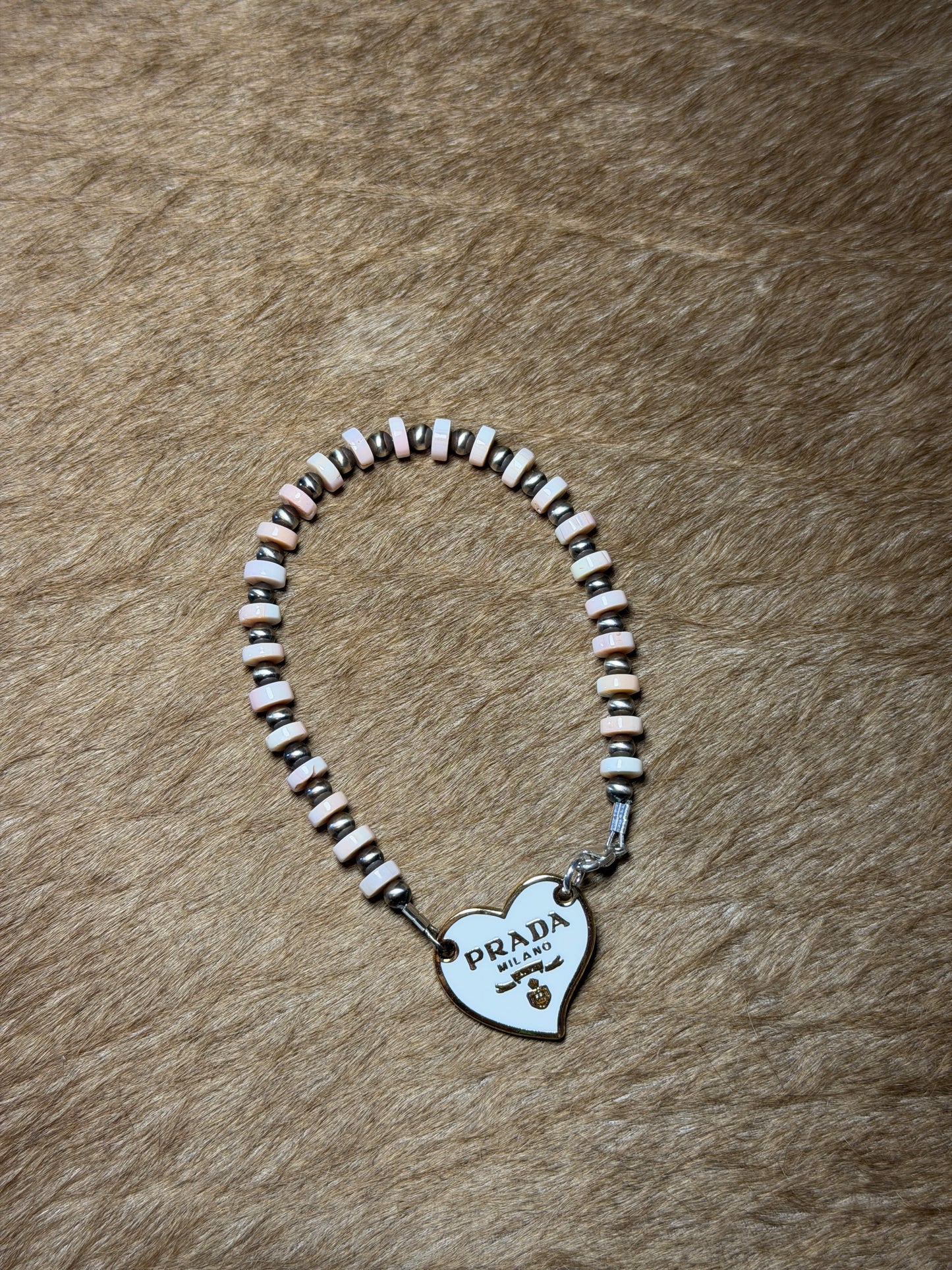 7" Pink Conch, Pearl, Designer Charm