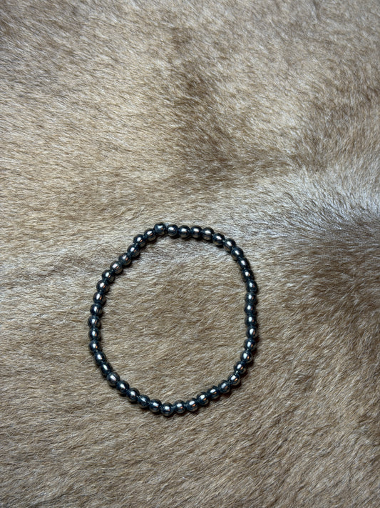 5mm German Silver Stretchy Bracelet