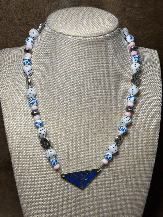 16" Floral, Conch, Pearl, Designer Charm