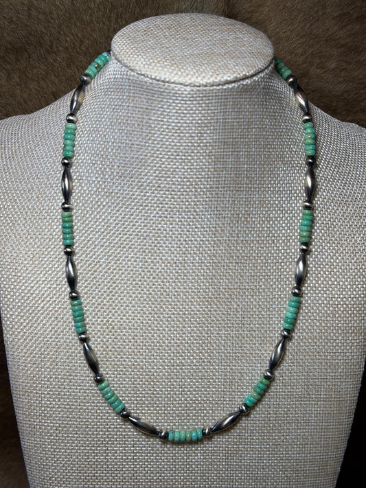 19.5-21" Pearl & Baja Turquoise