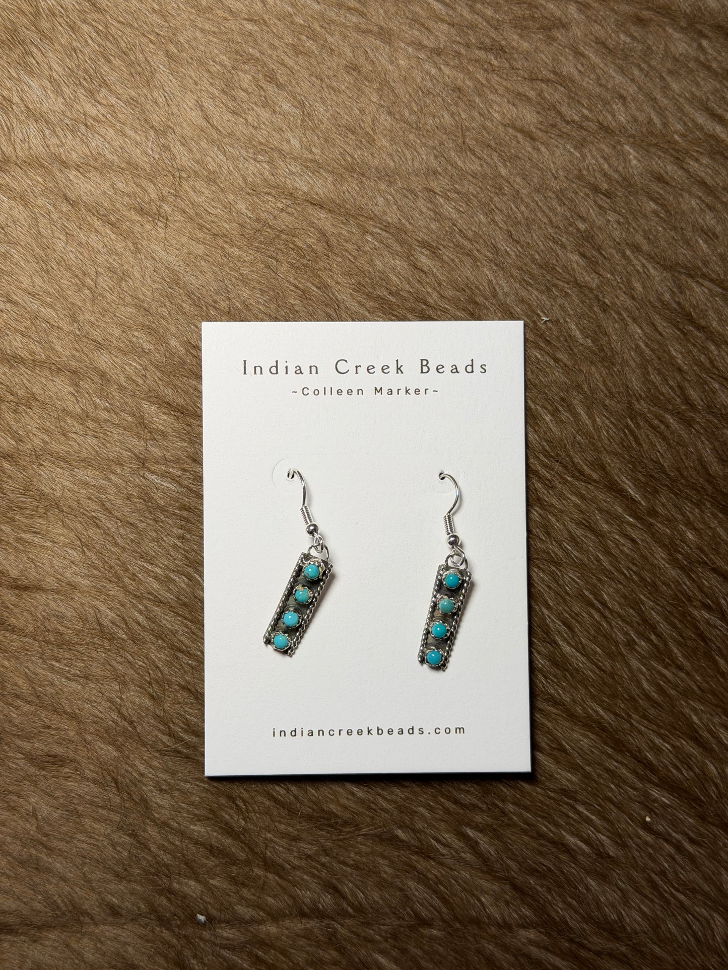 4 stone Kingman Turquoise Dangles