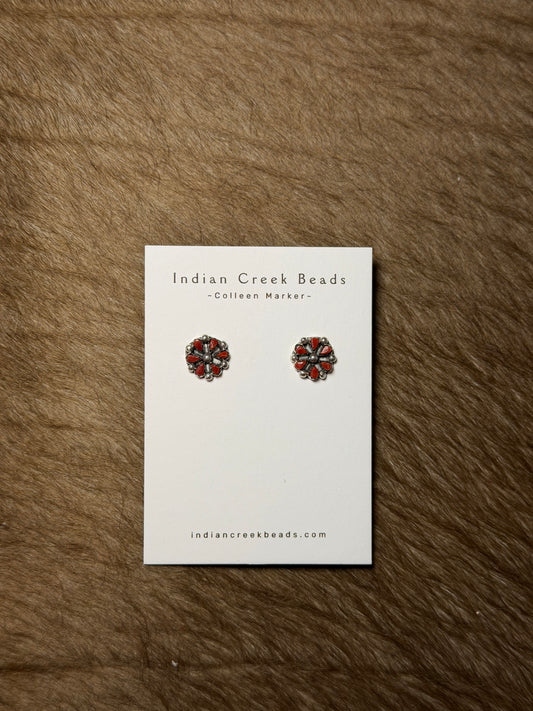 Red Coral Dainty Earrings