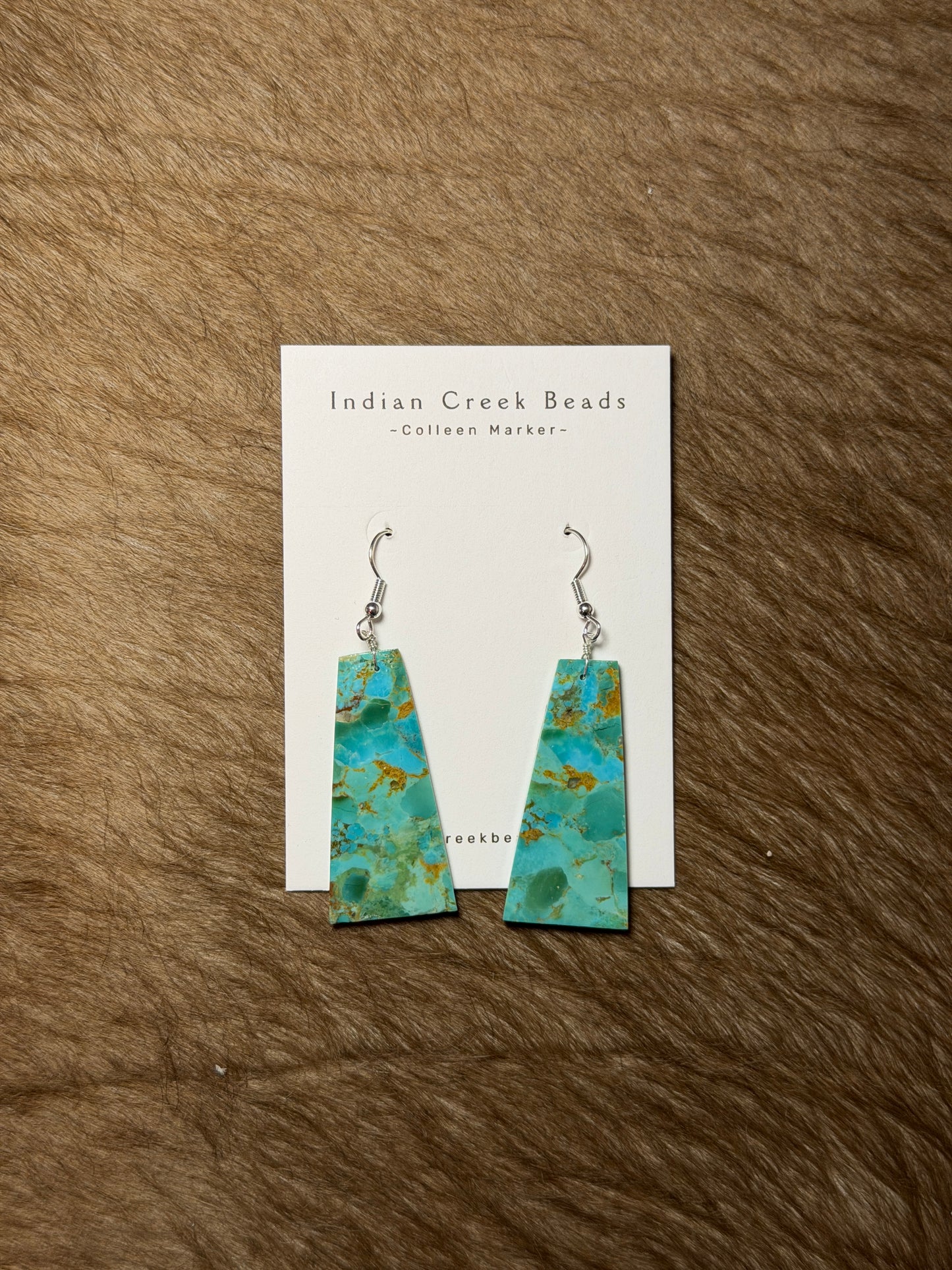 Turquoise Slab Earrings