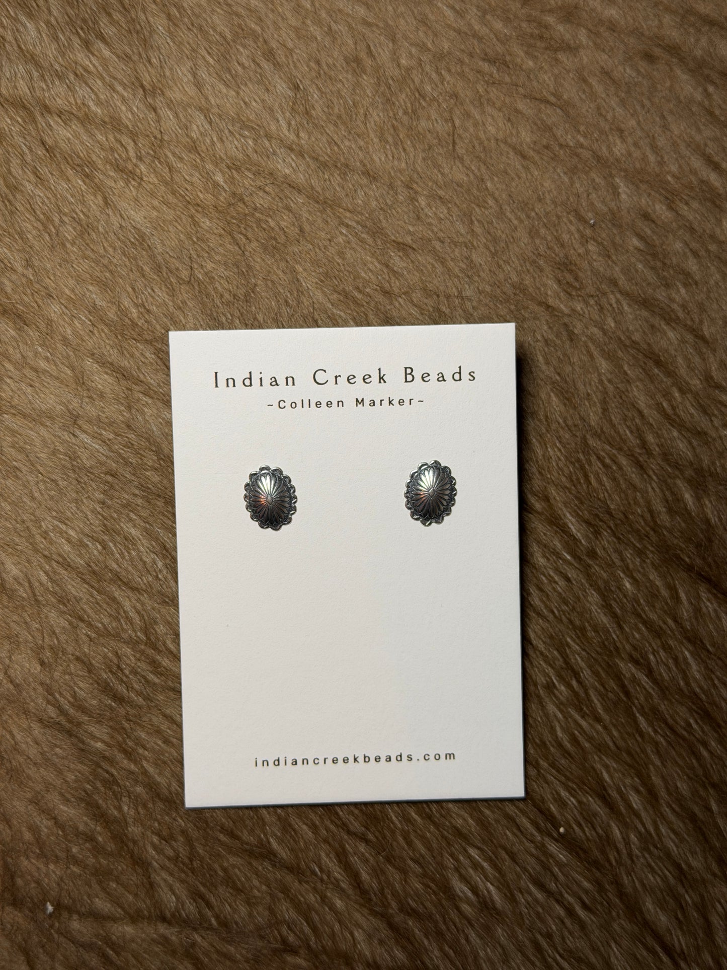 Sterling Detail Oval Studs