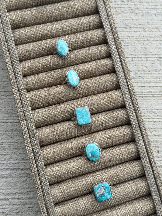 Whitewater Turq Detail Rings