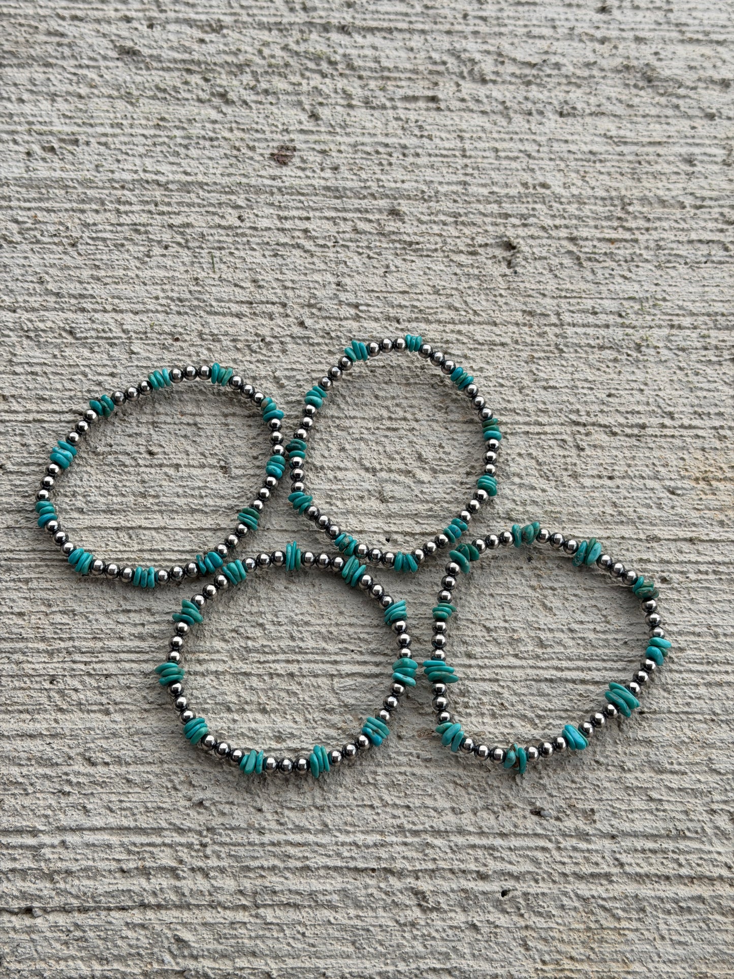 Pearl & Turquoise Stretchy Bracelet