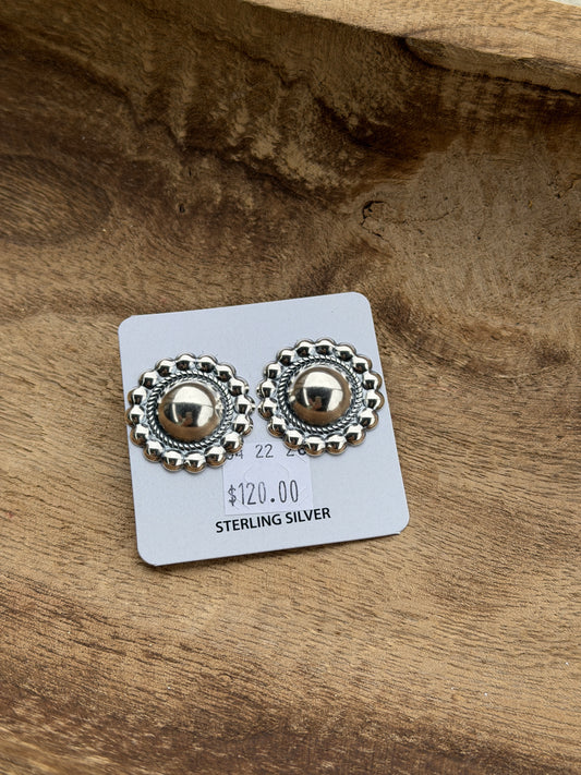 XXL Sterling Concho Earrings