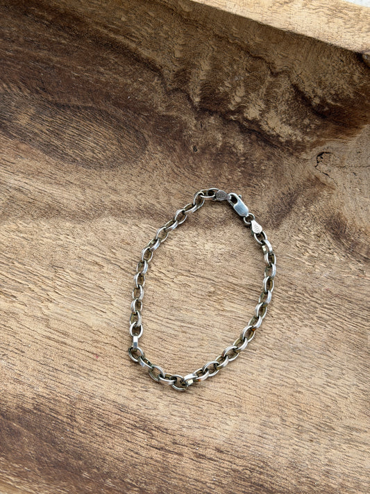 8" 5mm Oval Sterling Bracelet