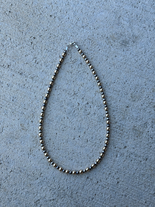 15.15-17" Sterling Pearl & Gold