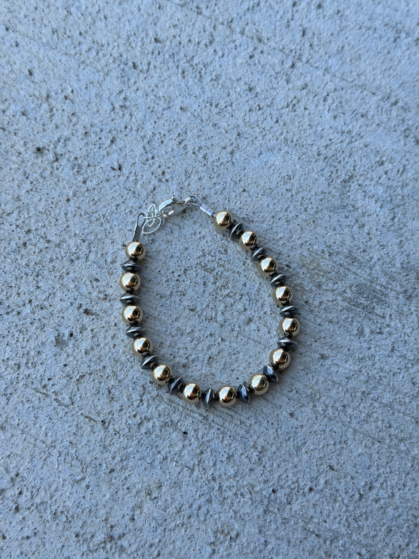 6-7" Gold & Sterling Saucer