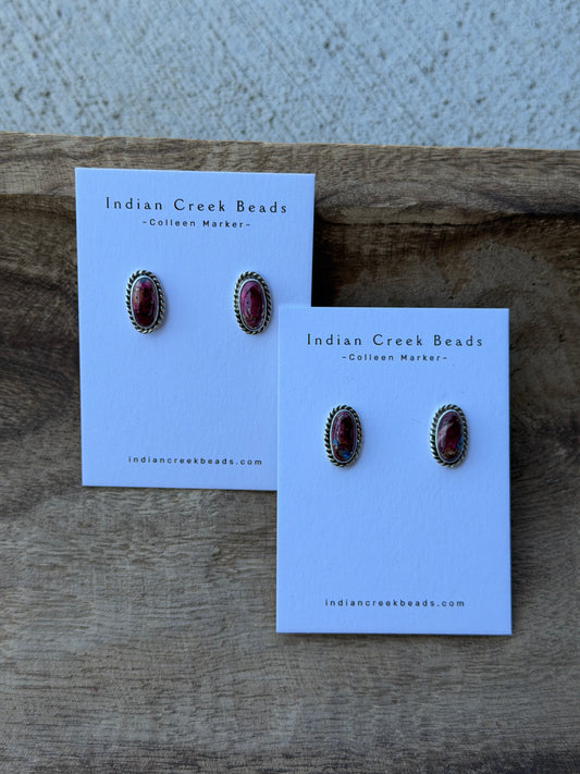 Purple Dahlia Earrings