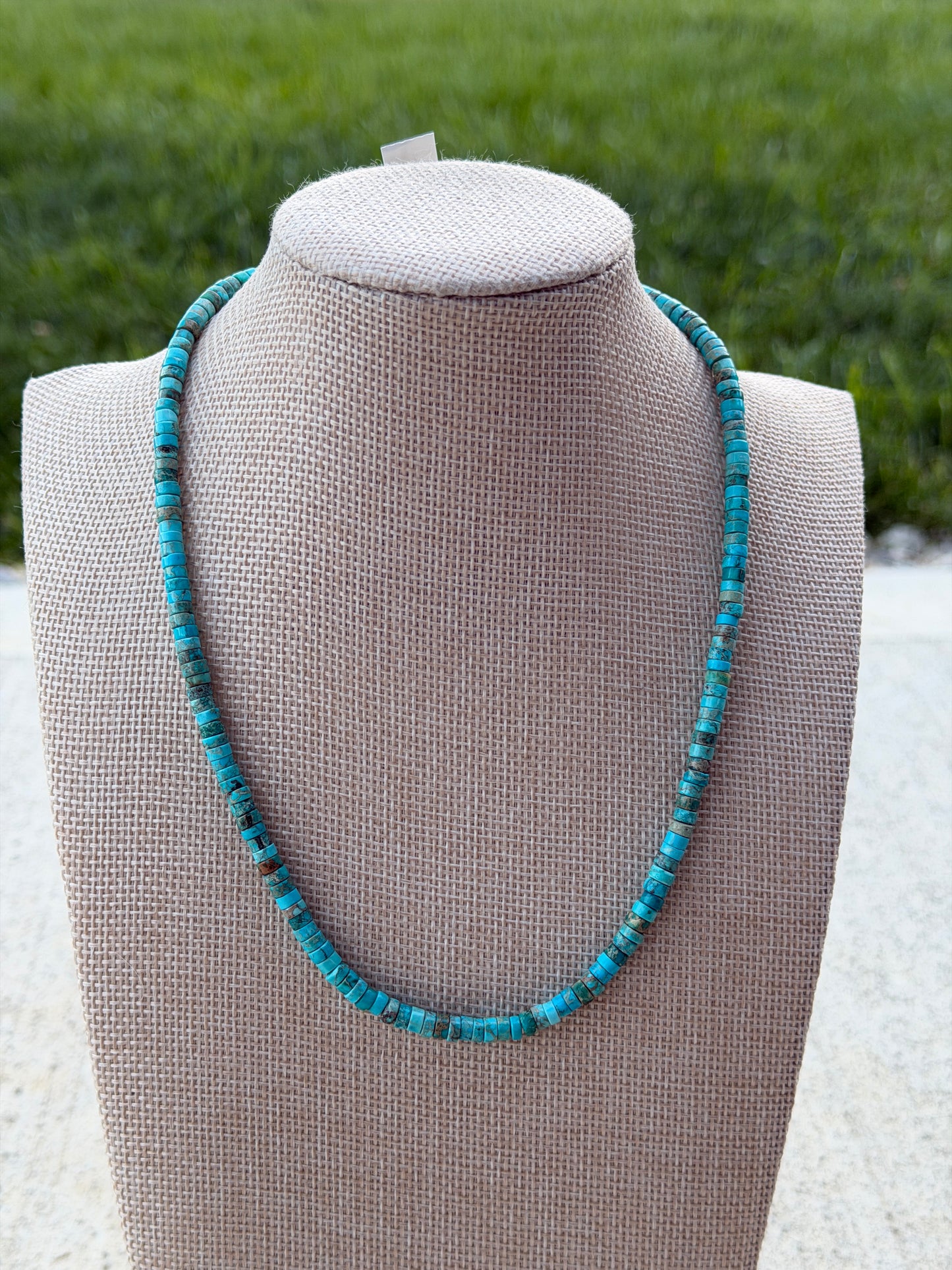 17" Turquoise Heishi