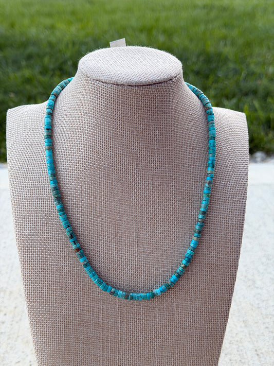 17" Turquoise Heishi