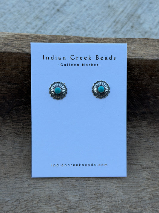 Sterling Detail & Turquoise Earrings