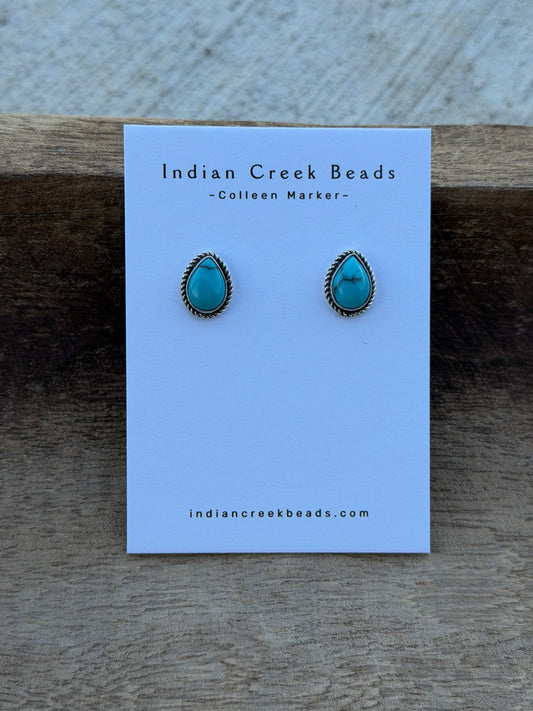 Teardrop Turquoise Earrings