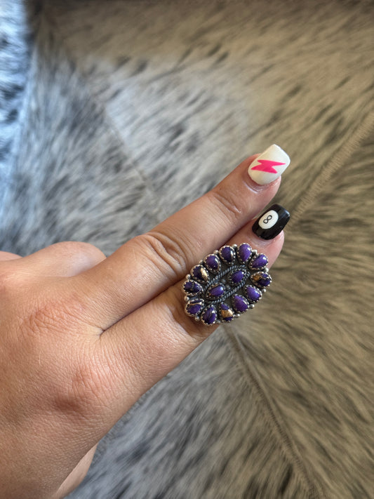 Purple Mohave Adjustable Ring