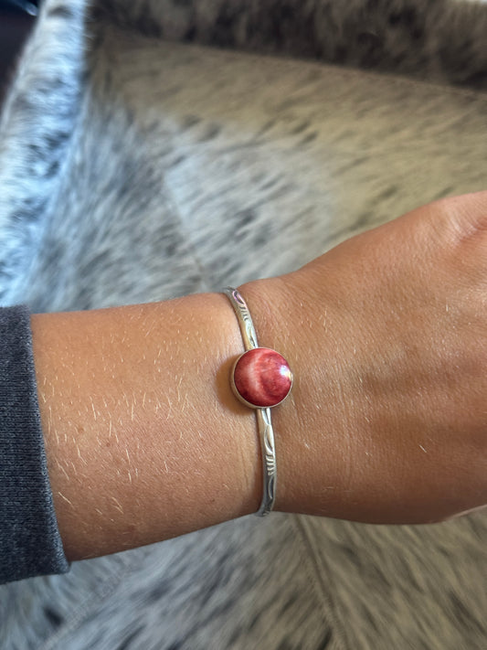 Red Spiny Stacker Cuff