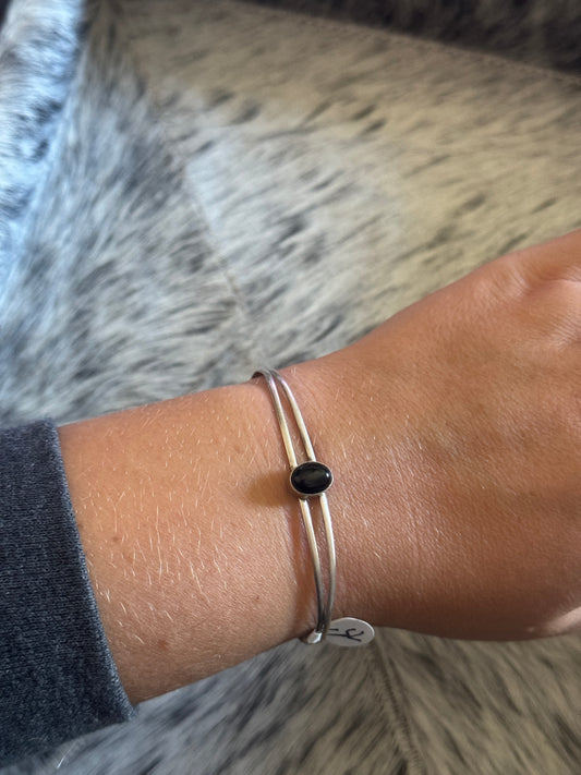 Black Onyx Stacker Cuff