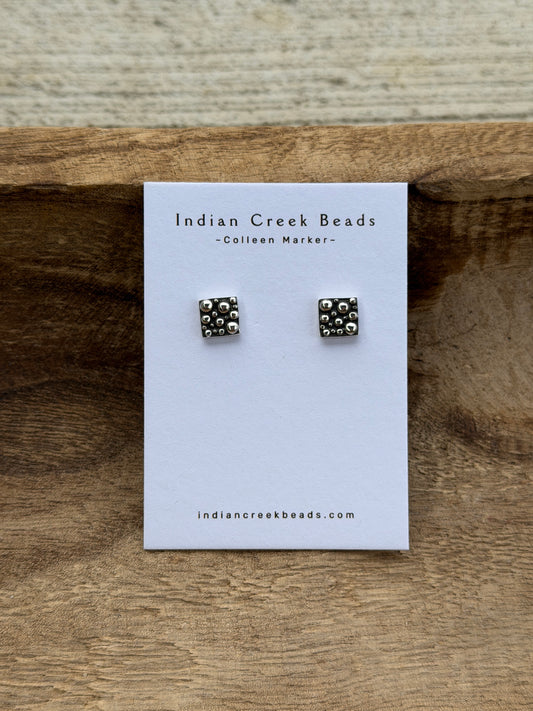 Multi Size Sterling Dot Earrings